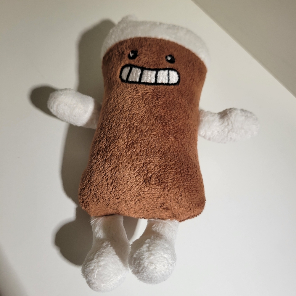 Excel gum promotional coffee stuffie plush